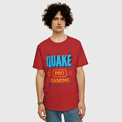 Футболка оверсайз мужская Игра Quake pro gaming, цвет: красный — фото 2