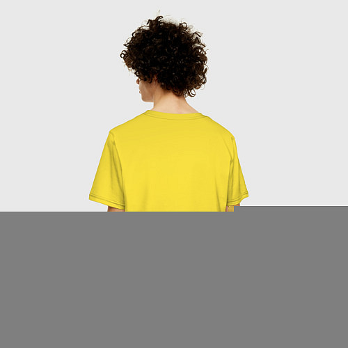 Мужская футболка оверсайз Лучший сын у мамы / Желтый – фото 4