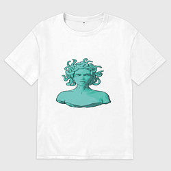 Мужская футболка оверсайз Девушка со змеями