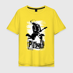 Футболка оверсайз мужская Punk jump, цвет: желтый