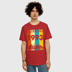 Футболка оверсайз мужская Винтаж 1993 лимитированная серия, цвет: красный — фото 2