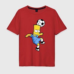 Мужская футболка оверсайз Барт Симпсон - игра головой!