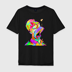 Мужская футболка оверсайз Гомер Симпсон - стилизация - color