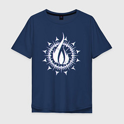 Мужская футболка оверсайз In flames - logo neon