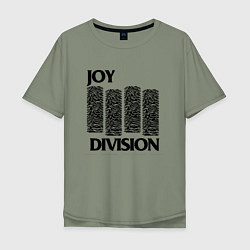 Футболка оверсайз мужская Joy Division - rock, цвет: авокадо