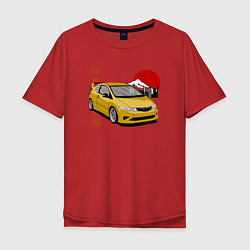 Мужская футболка оверсайз Honda Civic 5d Type-r