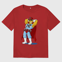 Футболка оверсайз мужская Duffman - Simpsons, цвет: красный