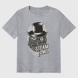 Футболка оверсайз мужская Steam owl, цвет: меланж