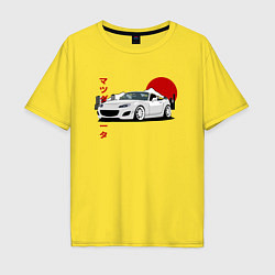Мужская футболка оверсайз Mazda MX-5 NC Miata NC JDM Design