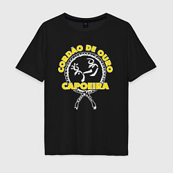 Футболка оверсайз мужская Capoeira - Cordao de ouro, цвет: черный