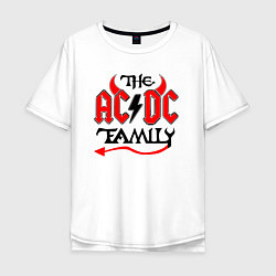 Футболка оверсайз мужская The ac dc family - Rock, цвет: белый