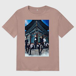 Футболка оверсайз мужская Stray Kids Thunderous, цвет: пыльно-розовый