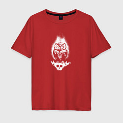 Мужская футболка оверсайз Evil owl