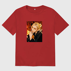 Футболка оверсайз мужская Hyunjin Stray Kids Circus, цвет: красный