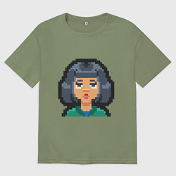 Мужская футболка оверсайз Pixel girl