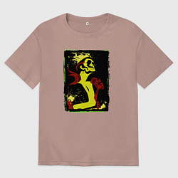 Футболка оверсайз мужская Мисфитс, цвет: пыльно-розовый