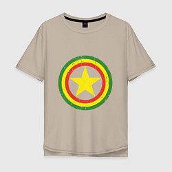Футболка оверсайз мужская Jamaica Star, цвет: миндальный