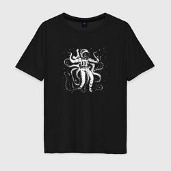 Футболка оверсайз мужская Octopusnaut, цвет: черный