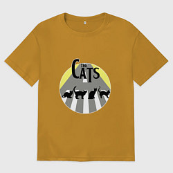 Футболка оверсайз мужская The Cats, цвет: горчичный
