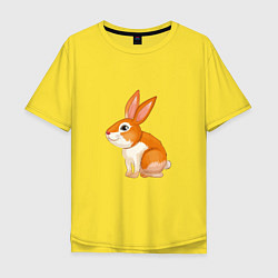 Мужская футболка оверсайз Рыжий кролик