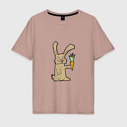 Мужская футболка оверсайз Rabbit & Carrot