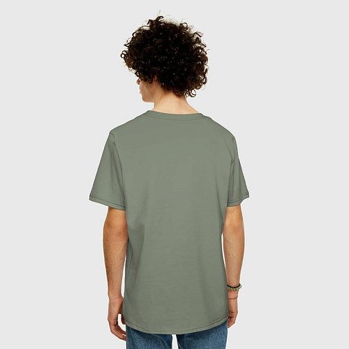 Мужская футболка оверсайз Лиса на качелях / Авокадо – фото 4