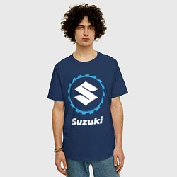Футболка оверсайз мужская Suzuki в стиле Top Gear, цвет: тёмно-синий — фото 2