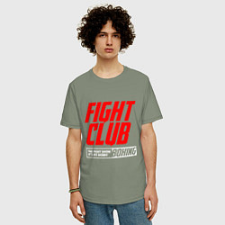 Футболка оверсайз мужская Fight club boxing, цвет: авокадо — фото 2