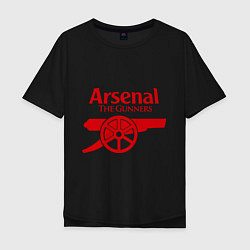 Футболка оверсайз мужская Arsenal: The gunners, цвет: черный