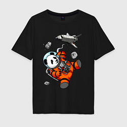 Мужская футболка оверсайз Космическая панда