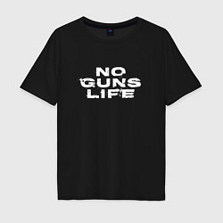 Футболка оверсайз мужская No Guns Life лого, цвет: черный