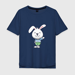 Мужская футболка оверсайз Hello - Rabbit