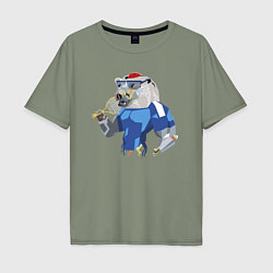 Мужская футболка оверсайз Зомби- мишка - большой теннис - halloween