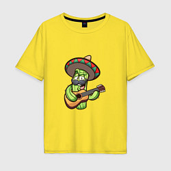 Мужская футболка оверсайз Кактус - Мексиканец
