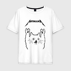 Мужская футболка оверсайз Metallica - rock cat