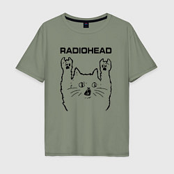 Мужская футболка оверсайз Radiohead - rock cat