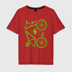 Мужская футболка оверсайз Детали велосипеда