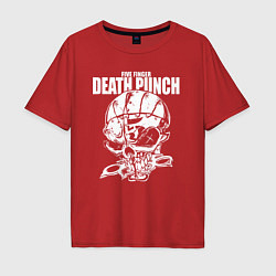 Футболка оверсайз мужская FFDP skull, цвет: красный