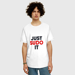 Футболка оверсайз мужская Just sudo, цвет: белый — фото 2