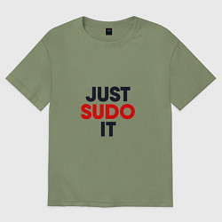 Футболка оверсайз мужская Just sudo, цвет: авокадо