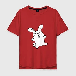 Футболка оверсайз мужская Happy Bunny, цвет: красный