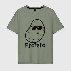 Мужская футболка оверсайз Brotato art