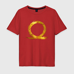 Мужская футболка оверсайз Golden logo GoW Ragnarok
