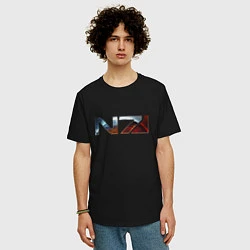 Футболка оверсайз мужская Mass Effect N7 -Shooter, цвет: черный — фото 2