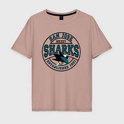 Мужская футболка оверсайз San Jose Sharks