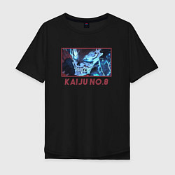 Футболка оверсайз мужская Kaiju eyes - Kaijuu 8 gou, цвет: черный