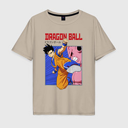 Мужская футболка оверсайз Dragon Ball - Сон Гоку - Удар