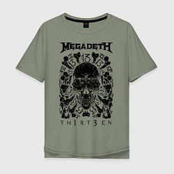 Мужская футболка оверсайз Megadeth Thirteen