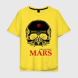 Футболка оверсайз мужская 30 STM: Skull, цвет: желтый