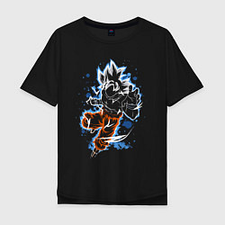 Мужская футболка оверсайз Dragon Ball - Son Goku - neon